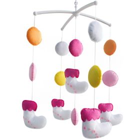 Pink Socks Baby Crib Mobile Infant Room Nursery Decor Hanging Musical Mobile Crib Toy