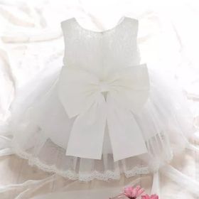 Girl's Clothes Korean Fashion Summer Clothes First Year Old (Option: White Sleeveless-80cm)