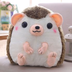 New Cute Cartoon Hedgehog Schoolbag Student Plush Toy (Option: Dark Brown-30cm)