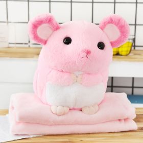 Mouse Doll Cute Sleeping Doll Pillow Plush Toy Hand Warmers Three In One Blanket Car Cushion (Option: Pink-Hand Warmers 40 Ã— 35)