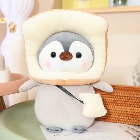 Plush Toy Cute Penguin Transformation Dinosaur Doll (Option: Bread-25cm)