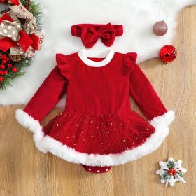 Christmas Baby Red Romper Newborn Toddler Infa (Option: Red-18or24Months)