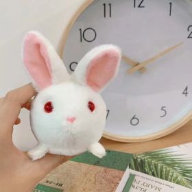 Wagging Tail Cat Little Bunny Lucky Plush Drawstring Toys (Option: White Tail Shaking Rabbit)