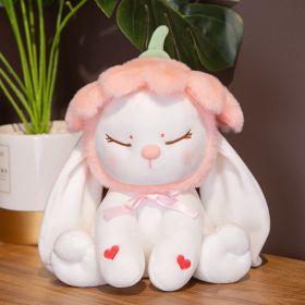 Petal Rabbit Plush Toy Cute Long Ears Comforter Rabbit Big Pillow Doll Girl (Option: Squinting-26cm)