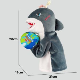 Plush Monkey Shark Boxing Toy Multi-person Fighting (Option: Shark Electric Boxer-28cm)