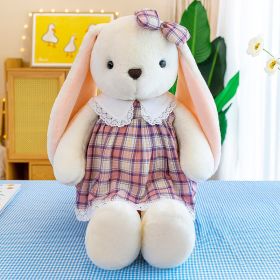 Vintage Dress Rabbit Plush Toy (Option: White-45cm)