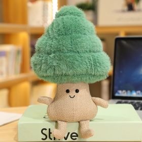 Cartoon Potted Plant Figurine Doll Desk Decoration Decoration Gift (Option: Pine Green-32cm)