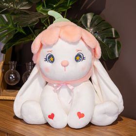 Petal Rabbit Plush Toy Cute Long Ears Comforter Rabbit Big Pillow Doll Girl (Option: Round Eye-26cm)