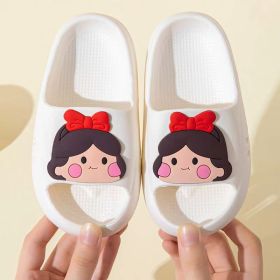 New Children's Sandals Summer Boys And Girls Home Fashion Cartoon Soft Bottom Kindergarten Baby Child Slippers (Option: Bow White-26 27 Size Length 16cm)